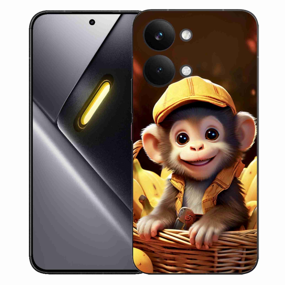 Gél borítás mmCase a Xiaomi Poco X8 Pro Max számára - majom a kosárban