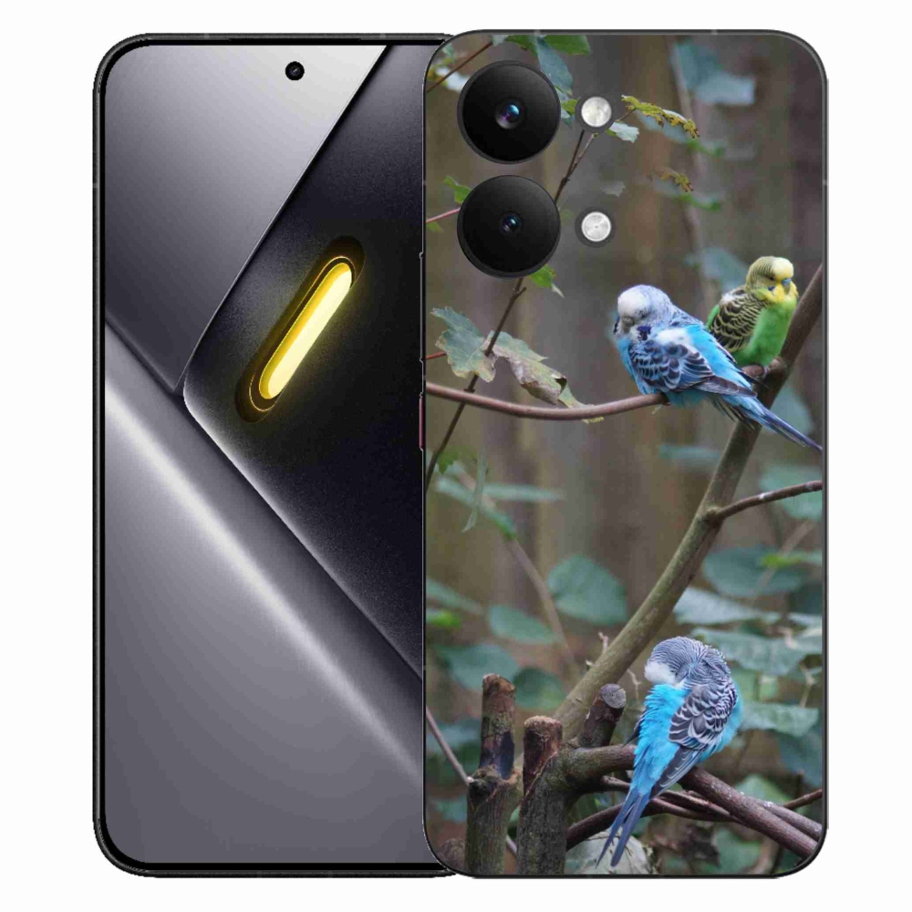 Gél borítás mmCase a Xiaomi Poco X8 Pro Max számára - papagájok az ágon