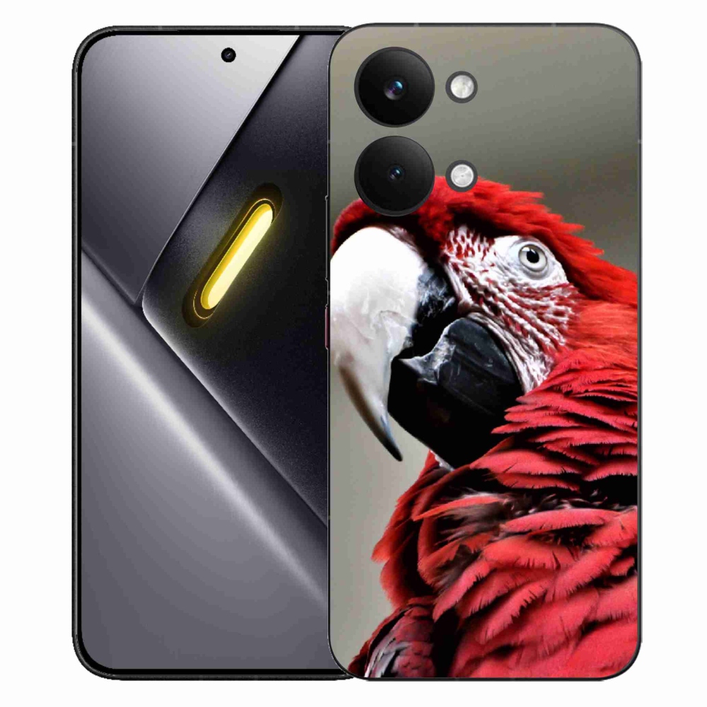 Gél borítás mmCase a Xiaomi Poco X8 Pro Max készülékhez - papagáj ara piros