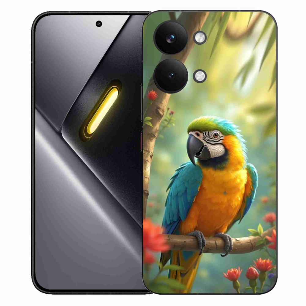 Gél borítás mmCase a Xiaomi Poco X8 Pro Max készülékhez - papagáj ara kék és sárga