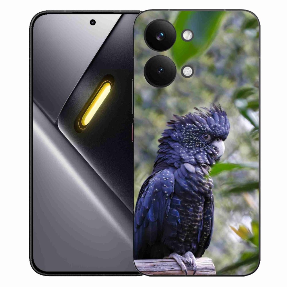 Gél borítás mmCase a Xiaomi Poco X8 Pro Max készülékhez - papagáj kakadu fekete