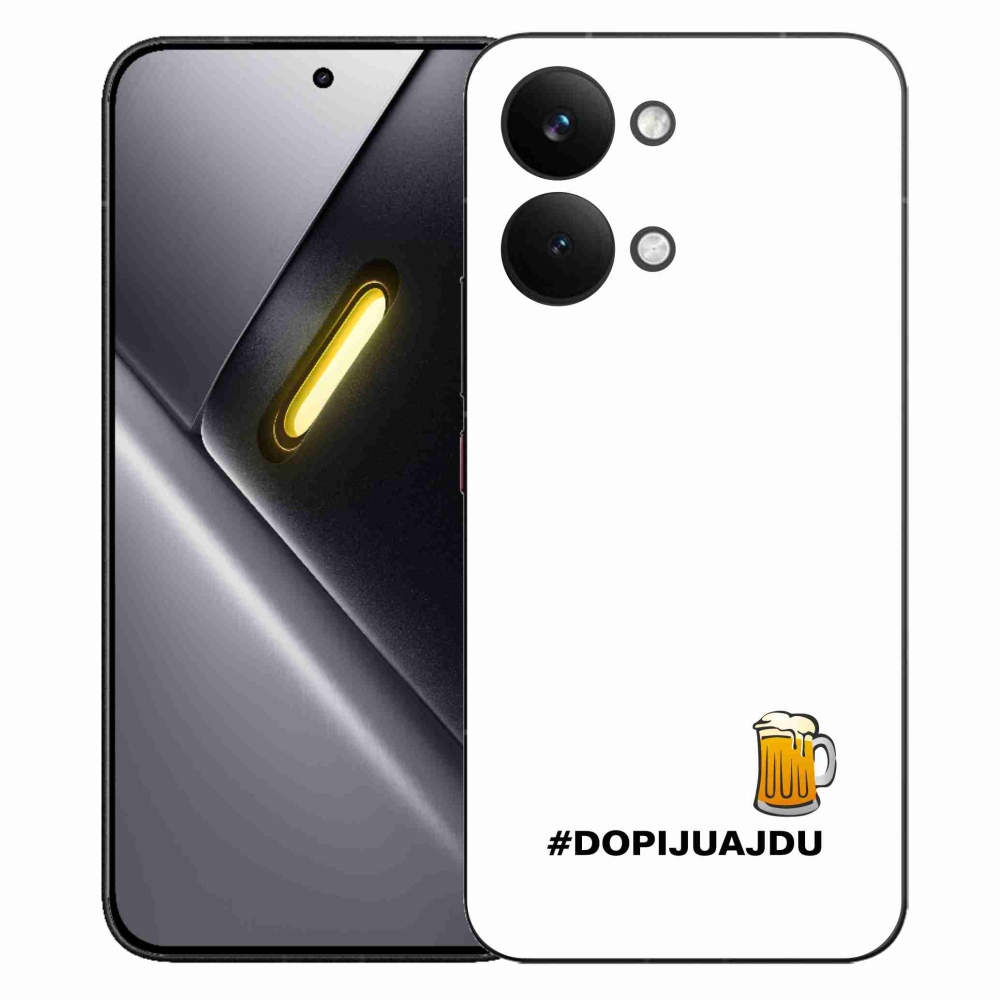 Gél borítás mmCase a Xiaomi Poco X8 Pro Max számára - sör motívum 1 fehér háttér