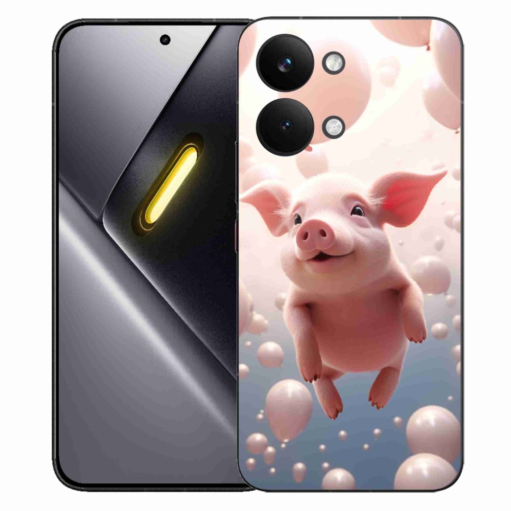 Gél borítás mmCase a Xiaomi Poco X8 Pro Max számára - malacka lufikkal