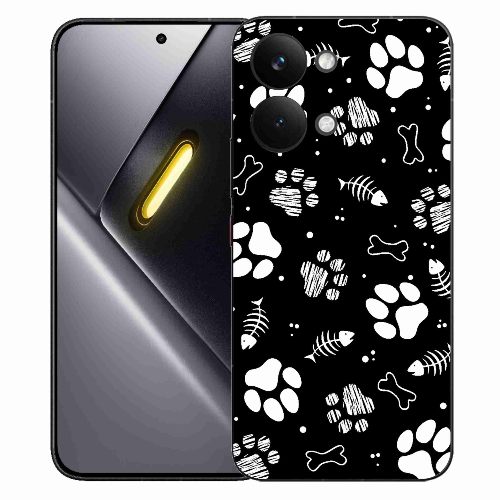 Gél borítás mmCase a Xiaomi Poco X8 Pro Max készülékhez - kutyamancsok