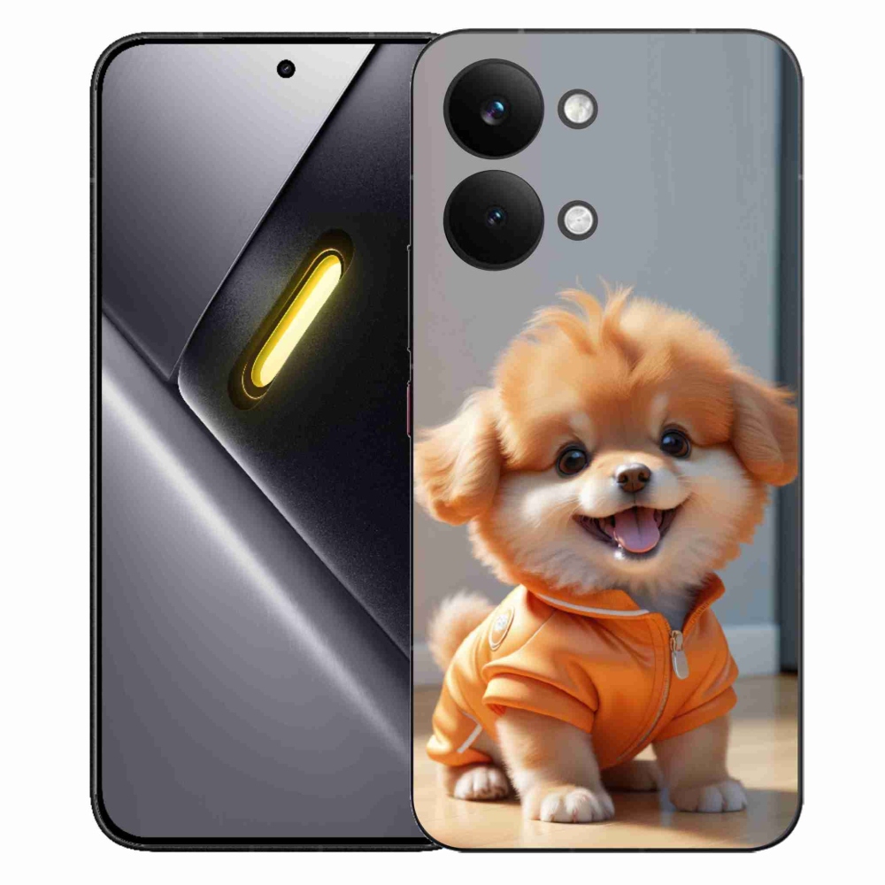 Gél borítás mmCase a Xiaomi Poco X8 Pro Max számára - aranyos pomerániai pulóverben