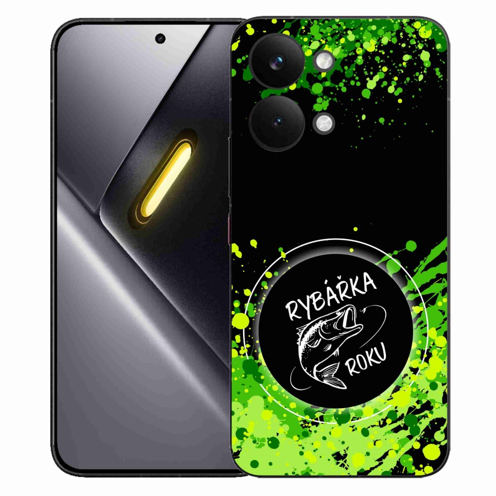 Gél borítás mmCase a Xiaomi Poco X8 Pro Max számára - az év horgásza fekete háttérrel