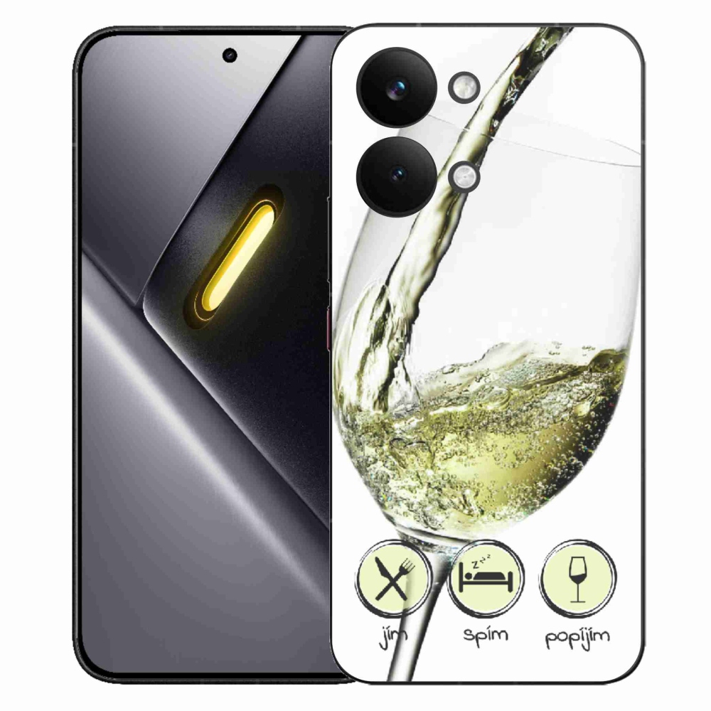 Gél borítás mmCase a Xiaomi Poco X8 Pro Max készülékhez - borospohár fehér