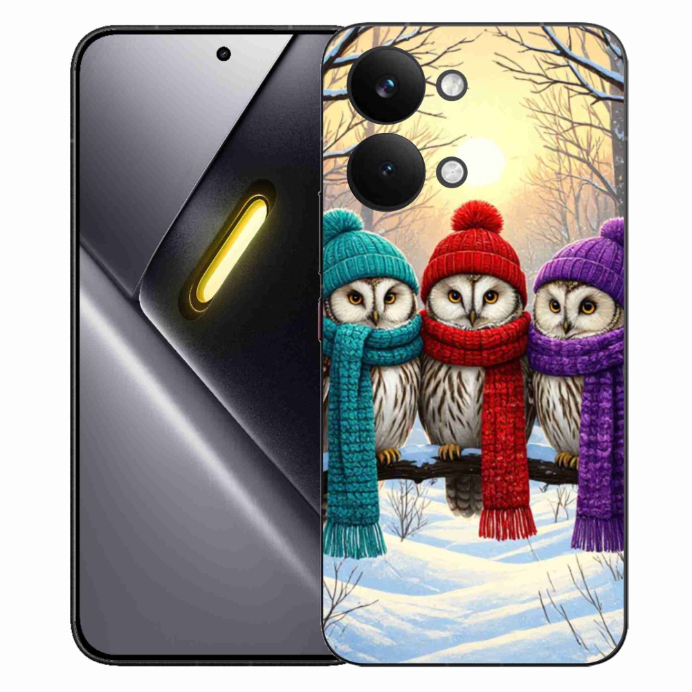 Gél borítás mmCase a Xiaomi Poco X8 Pro Max számára - bagoly barátok