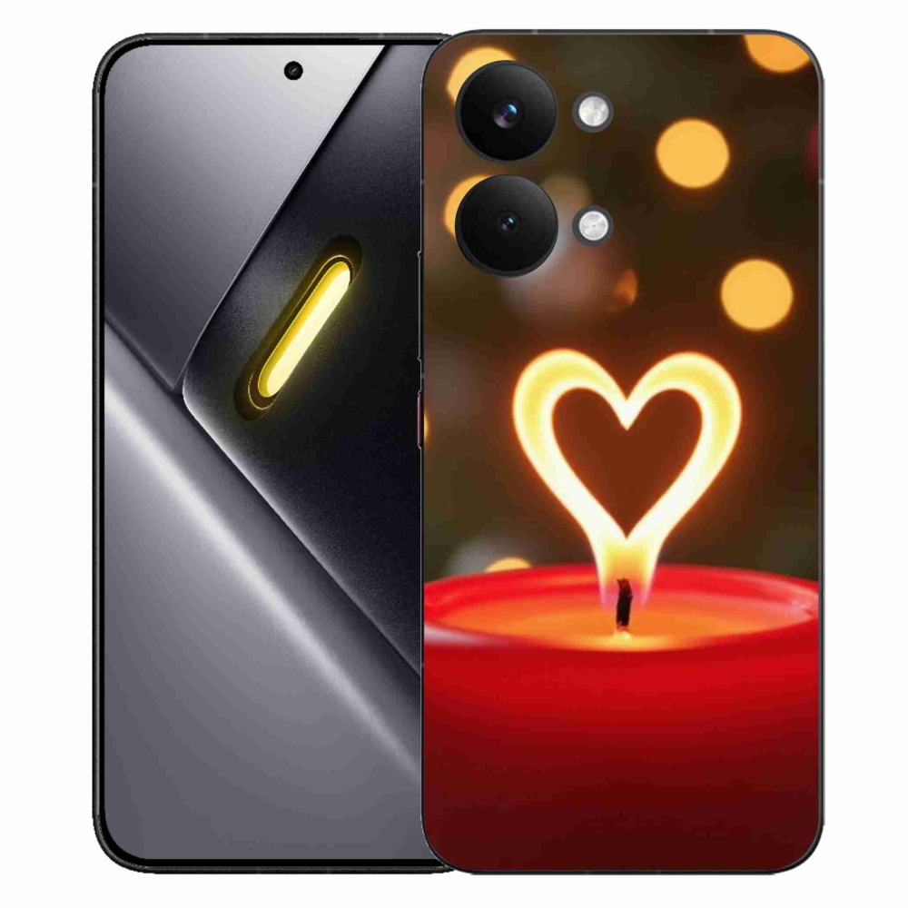 Gél borítás mmCase a Xiaomi Poco X8 Pro Max készülékhez - láng szíve