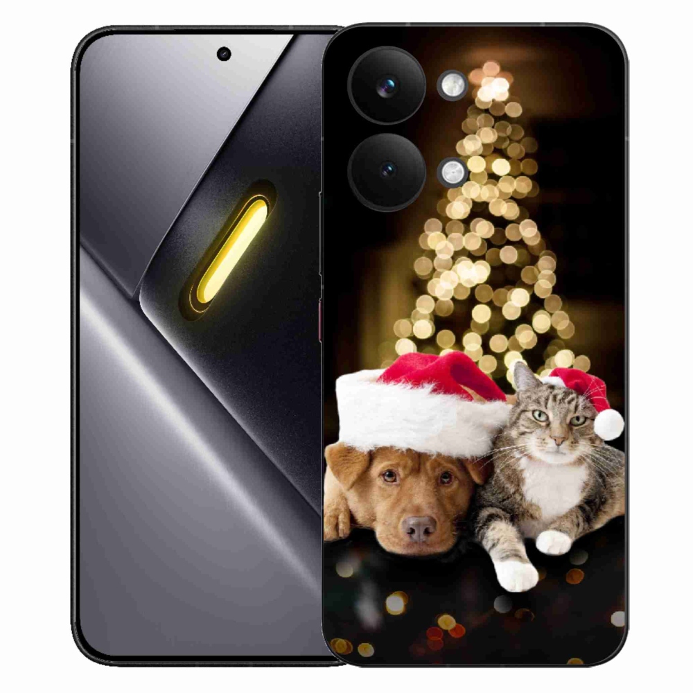 Gél borítás mmCase a Xiaomi Poco X8 Pro Max számára - Karácsonyi kutya és macska