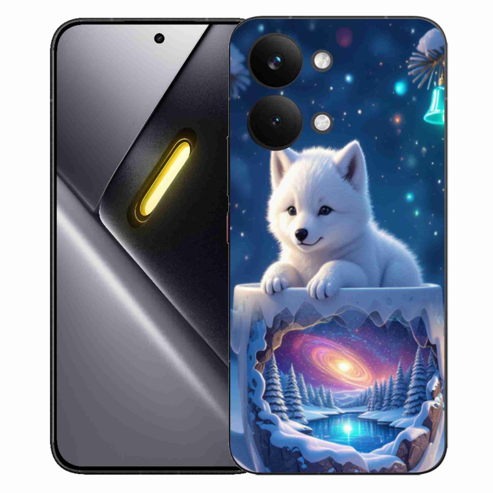 Gél borítás mmCase a Xiaomi Poco X8 Pro Max számára - Karácsonyi kölyökkutyakölyök