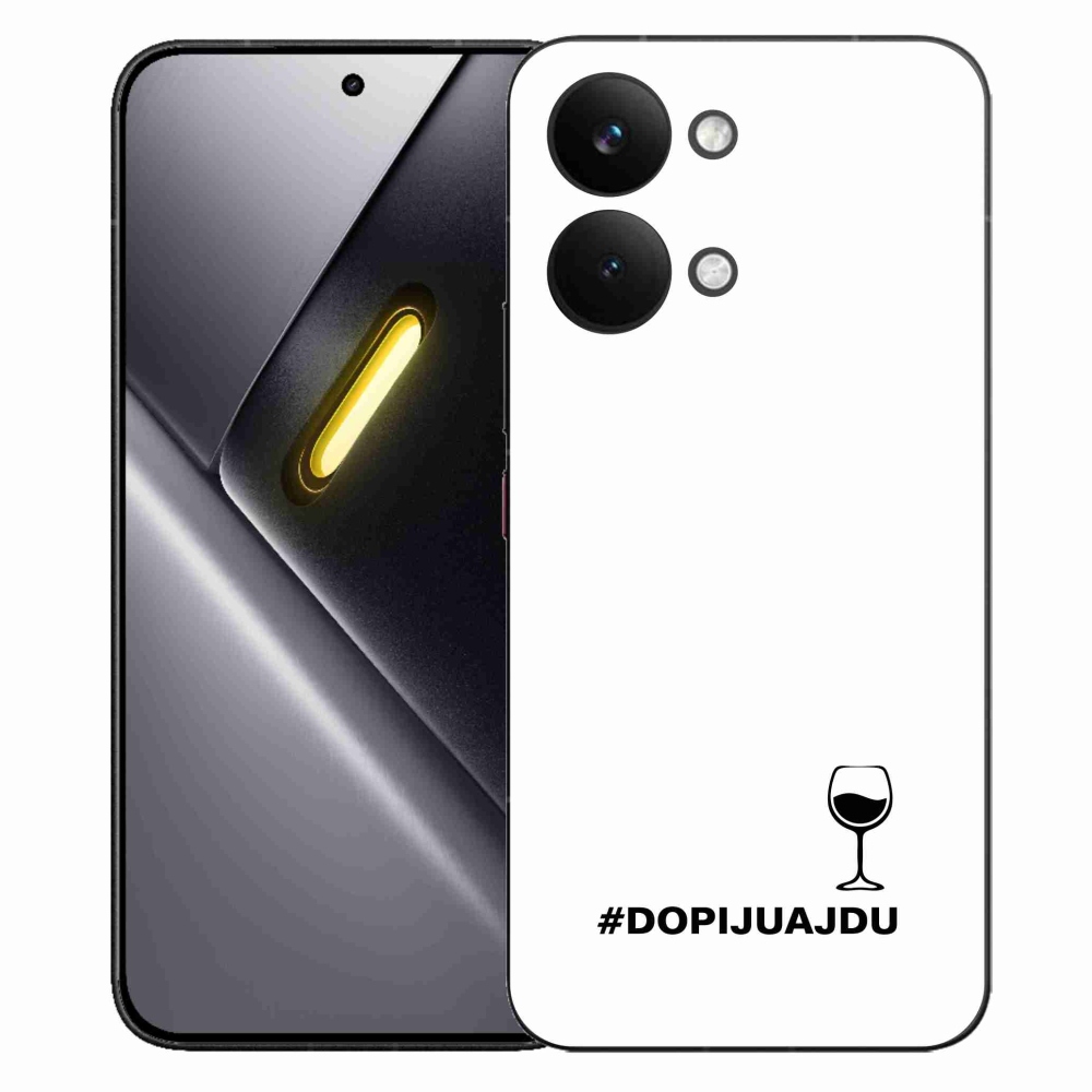 Gél borítás mmCase a Xiaomi Poco X8 Pro Max készülékhez - bor motívum fehér háttérrel