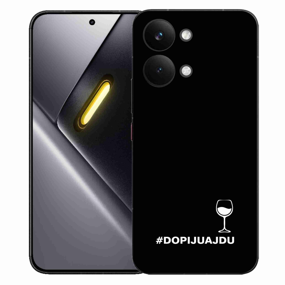 Gél borítás mmCase a Xiaomi Poco X8 Pro Max készülékhez - bor motívum fekete háttérrel