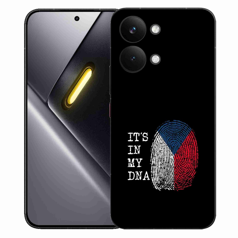 Gél borító mmCase a Xiaomi Poco X8 Pro Max - zászló ujjlenyomat fekete háttérrel