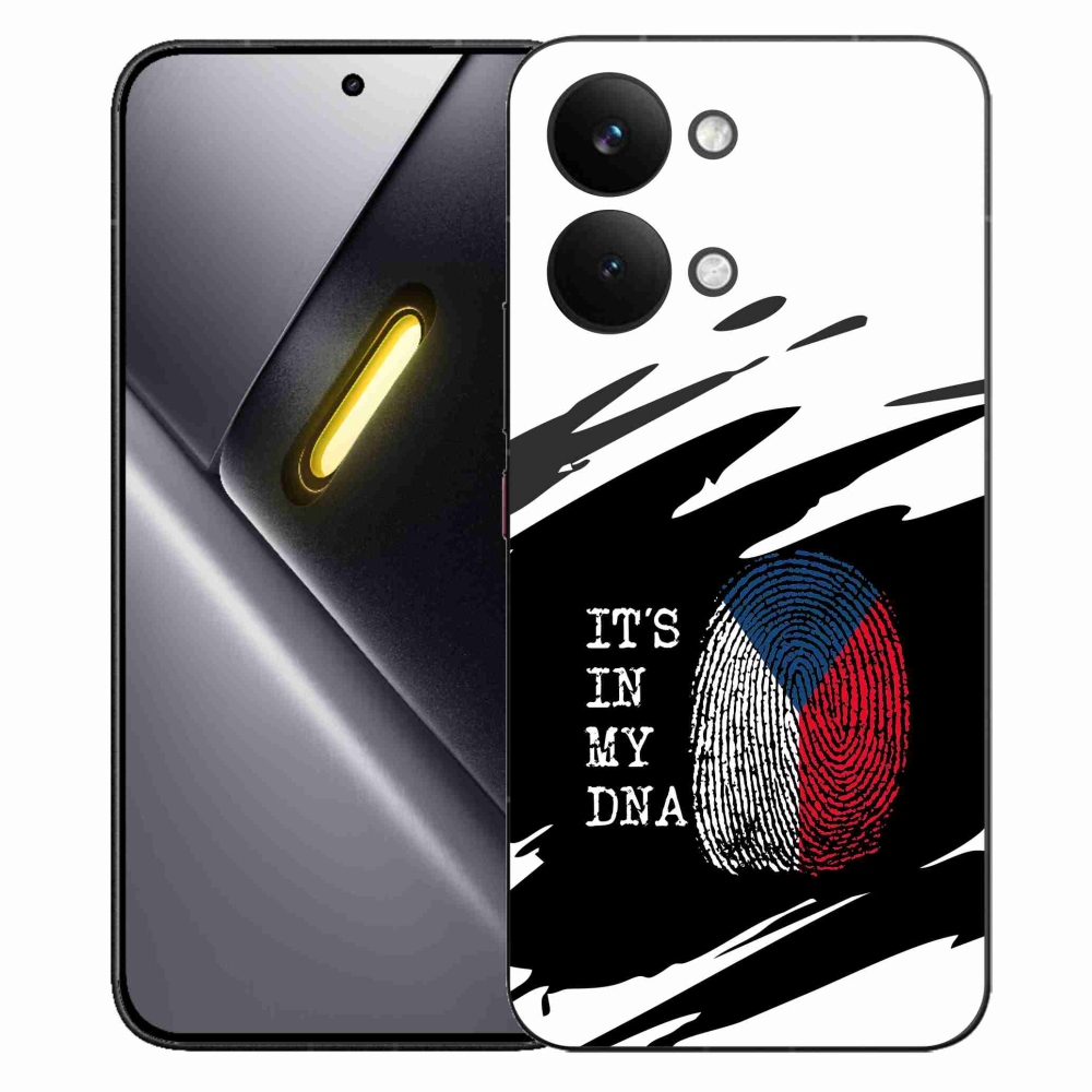 Gél borító mmCase a Xiaomi Poco X8 Pro Max - zászló ujjlenyomat fekete és fehér háttérrel