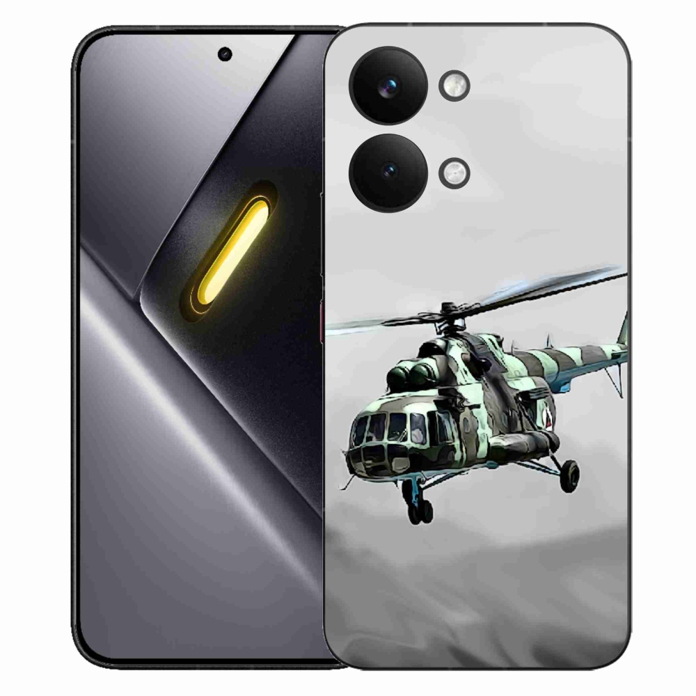 Gél borítás mmCase a Xiaomi Poco X8 Pro Max számára - katonai helikopter