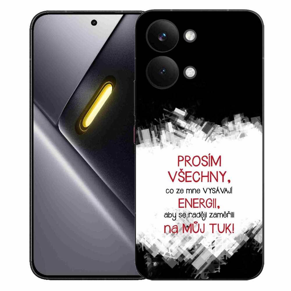 Gél borító mmCase a Xiaomi Poco X8 Pro Max számára - vicces szöveg 1 piros