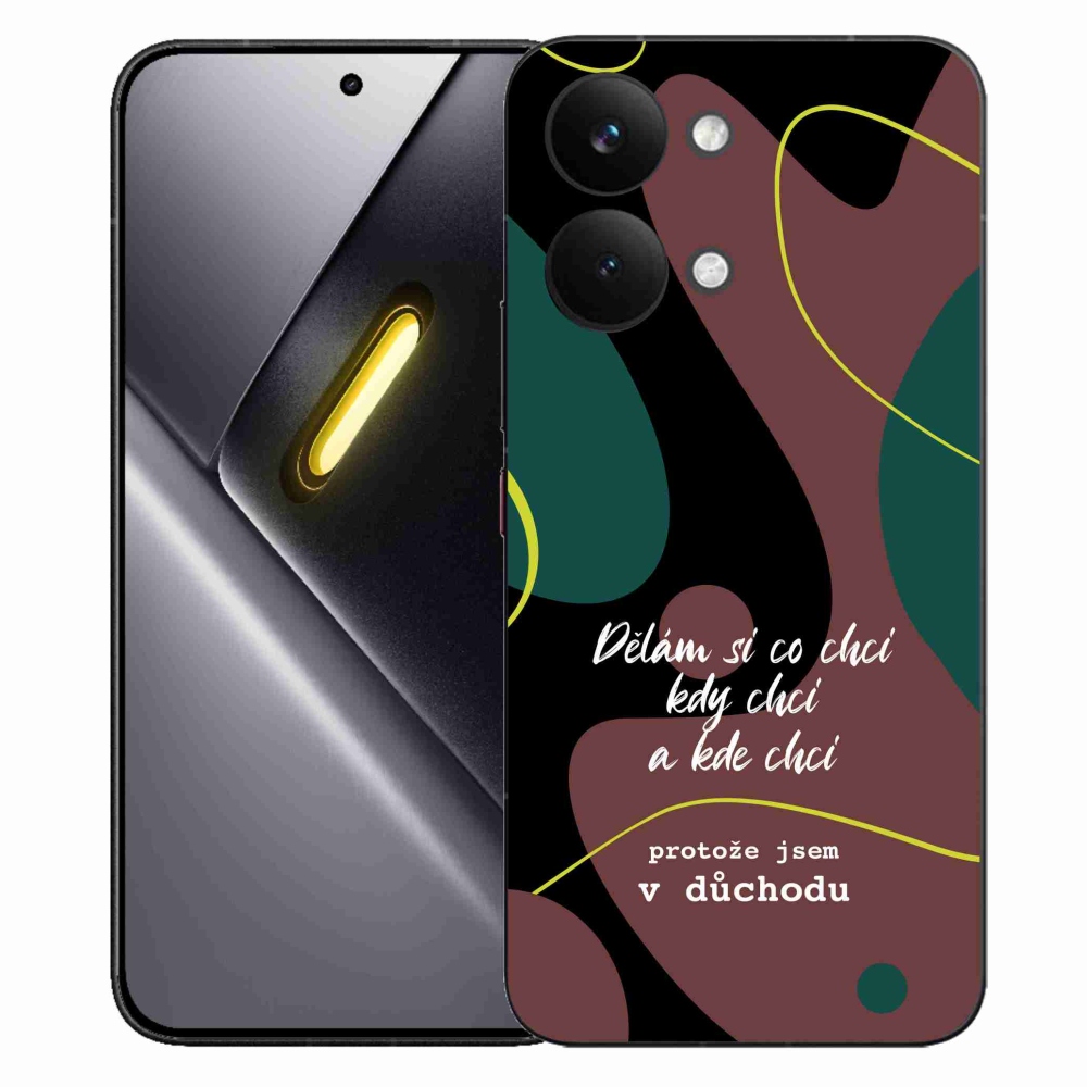 Gél borító mmCase a Xiaomi Poco X8 Pro Max készülékhez - vicces szöveg 10 fekete háttér