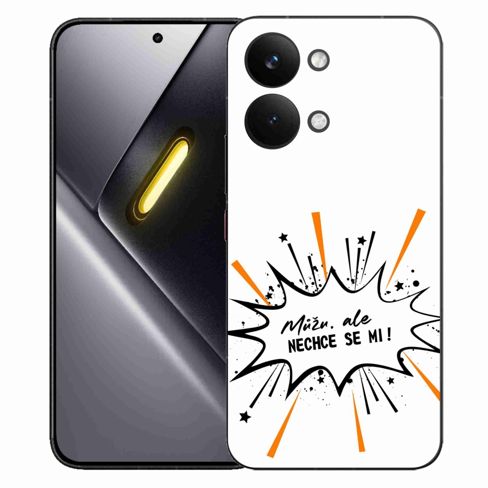 Gél borító mmCase a Xiaomi Poco X8 Pro Max készülékhez - vicces szöveg 11 fehér háttér