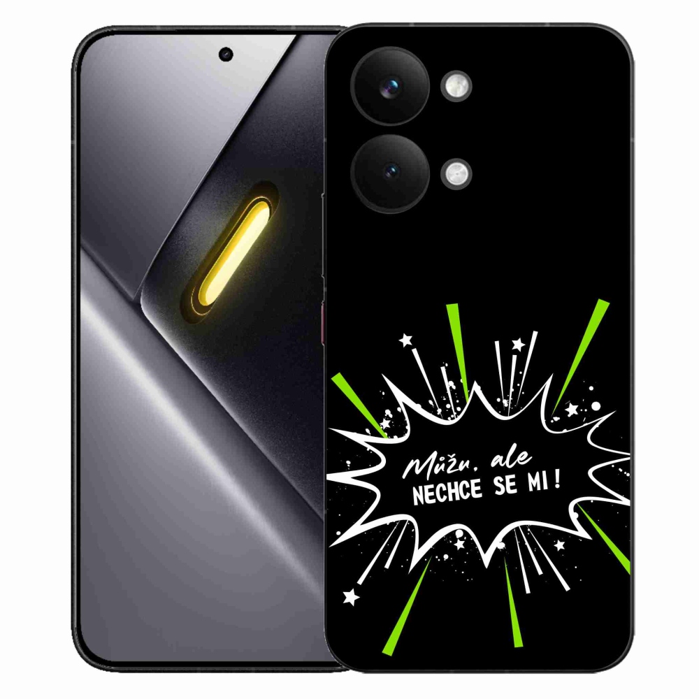 Gél borító mmCase a Xiaomi Poco X8 Pro Max készülékhez - vicces szöveg 11 fekete háttér