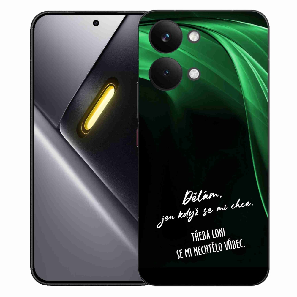 Gél borító mmCase a Xiaomi Poco X8 Pro Max készülékhez - vicces szöveg 12 fekete háttérrel