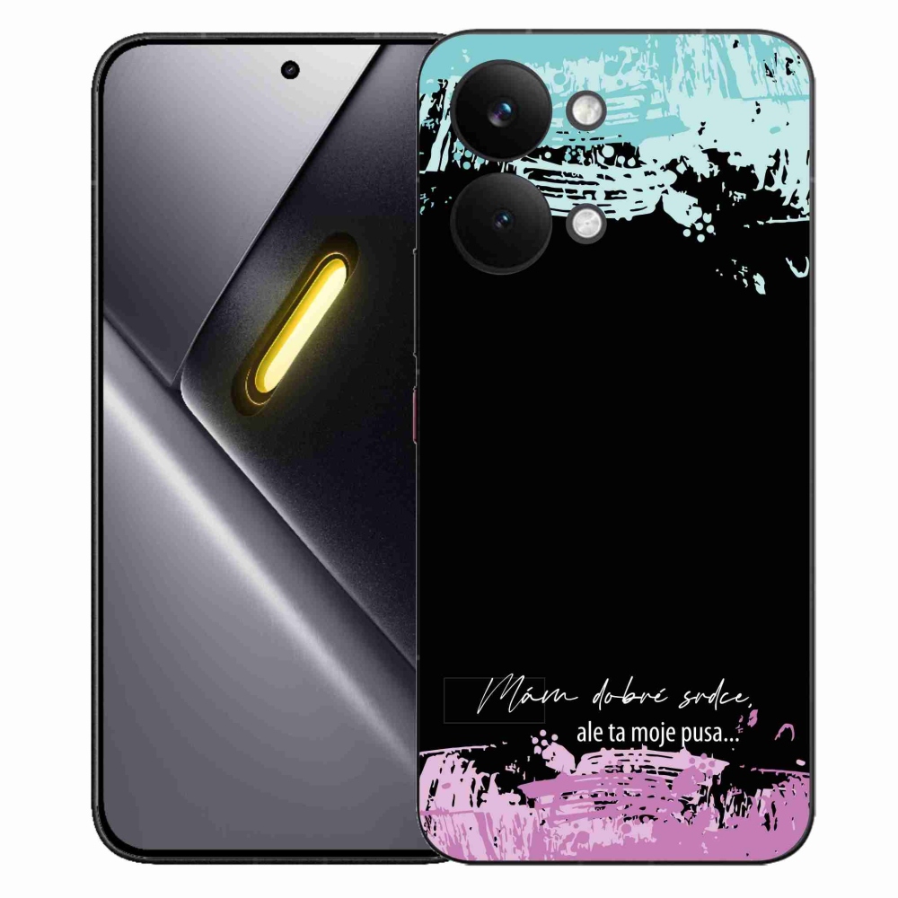 Gél borító mmCase a Xiaomi Poco X8 Pro Max készülékhez - vicces szöveg 3 fekete háttérrel