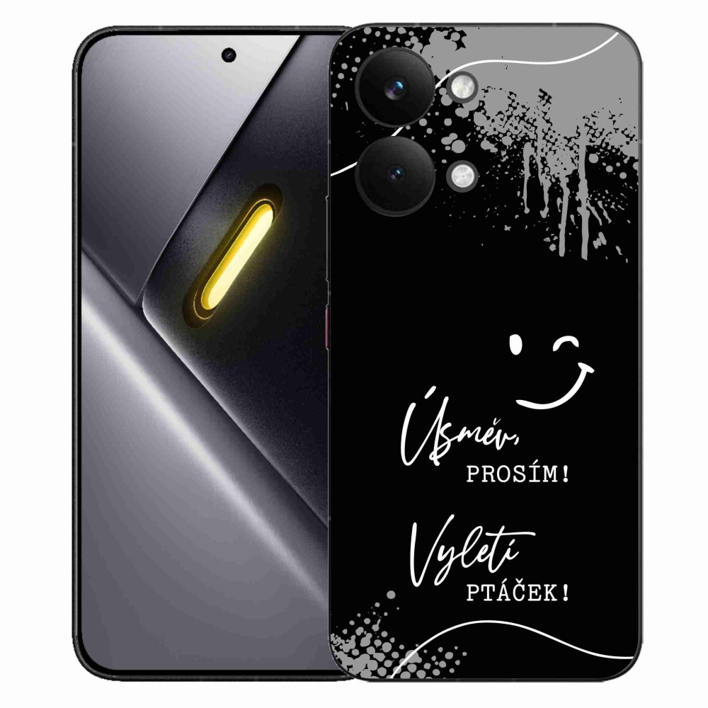 Gél borító mmCase a Xiaomi Poco X8 Pro Max számára - vicces szöveg 4 fekete háttérrel