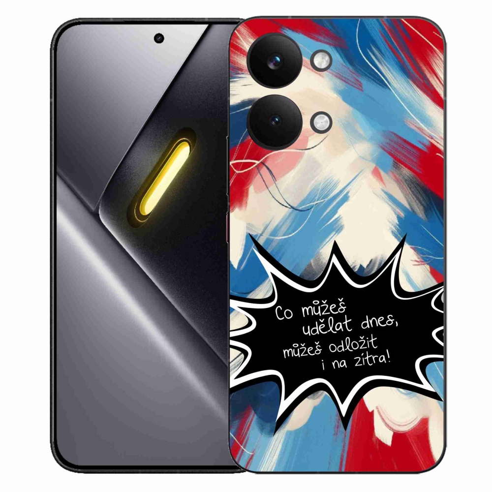 Gél borító mmCase a Xiaomi Poco X8 Pro Max készülékhez - vicces szöveg 9 fekete háttér