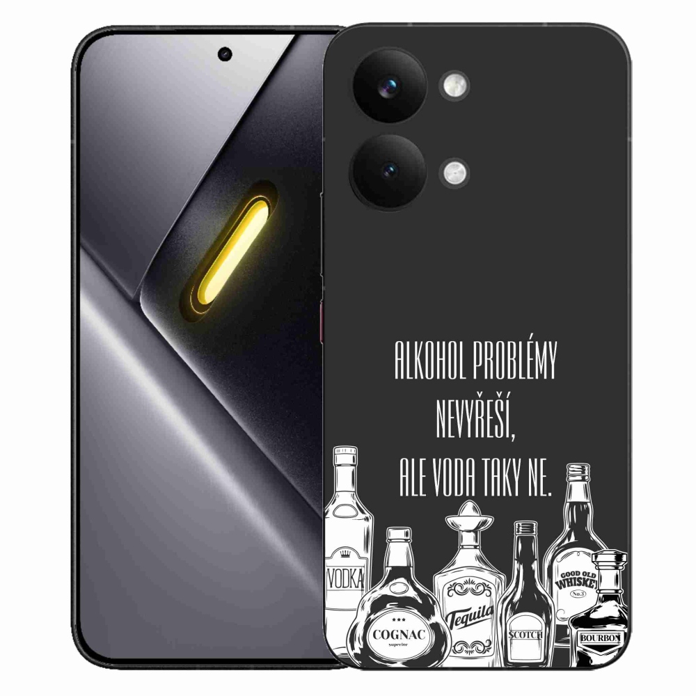 Gél borító mmCase a Xiaomi Poco X8 Pro Max számára - vicces szöveg fekete háttérrel