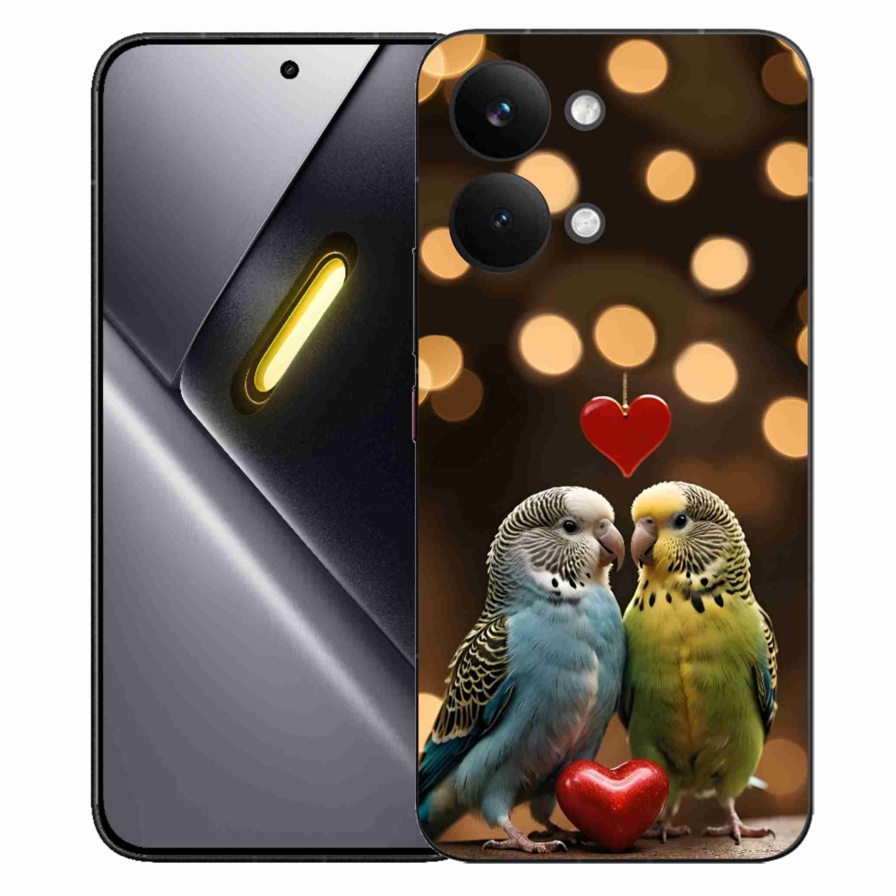 Gél borítás mmCase a Xiaomi Poco X8 Pro Max készülékhez - szerelmes papagájok