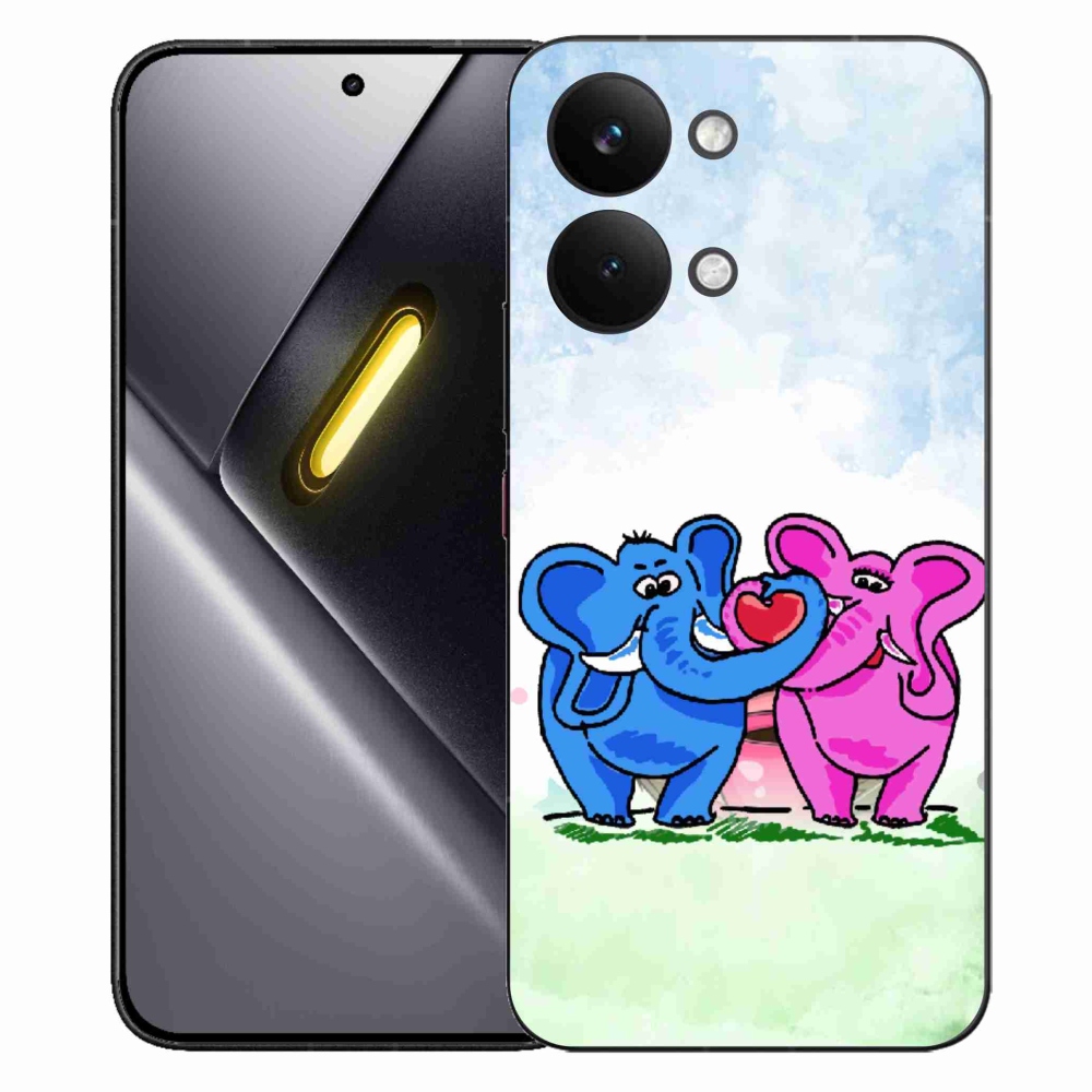 Gél borítás mmCase a Xiaomi Poco X8 Pro Max számára - szerelmes elefántok