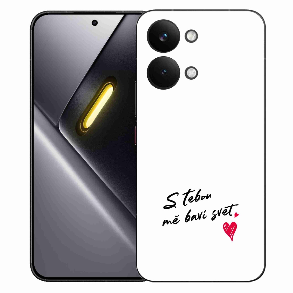 Gél borító mmCase a Xiaomi Poco X8 Pro Max készülékhez - szerelmes szöveg 1 fehér háttér