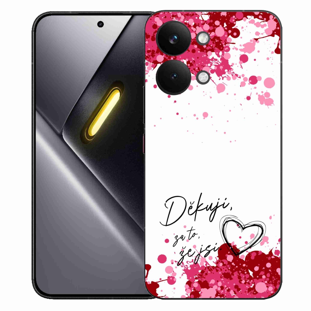 Gél borító mmCase a Xiaomi Poco X8 Pro Max készülékhez - love text 2 fehér háttér