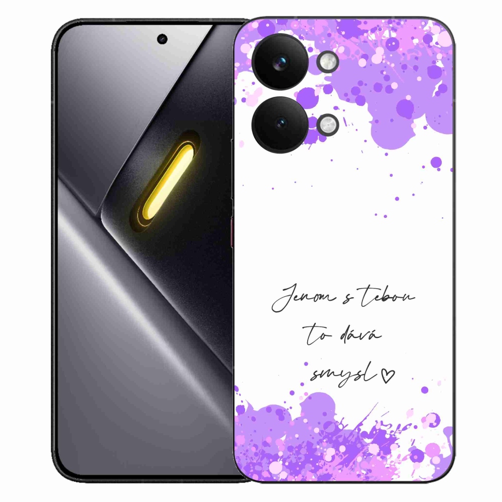 Gél borító mmCase a Xiaomi Poco X8 Pro Max számára - szerelmes szöveg fehér háttérrel