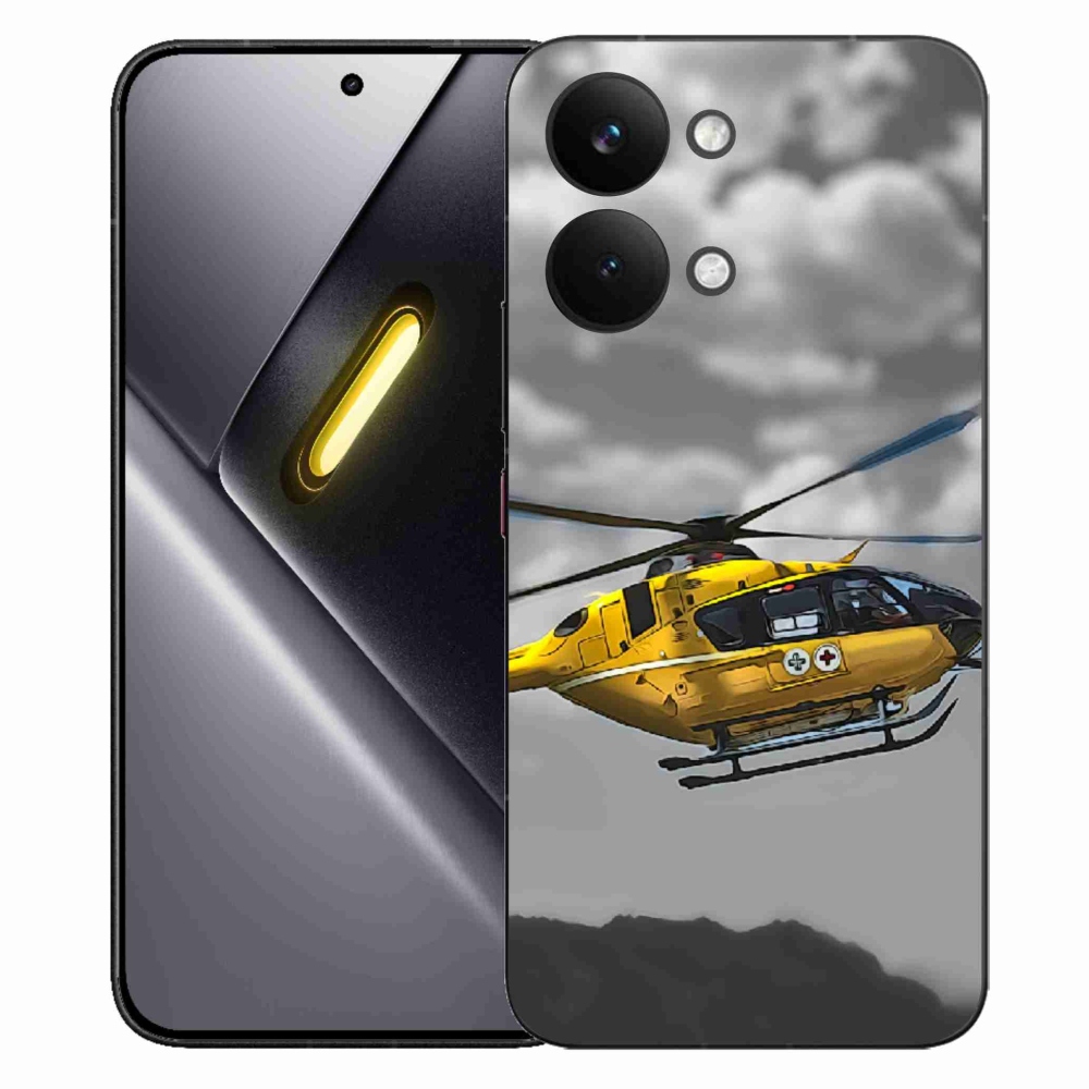 Gél borítás mmCase a Xiaomi Poco X8 Pro Max számára - sárga helikopter