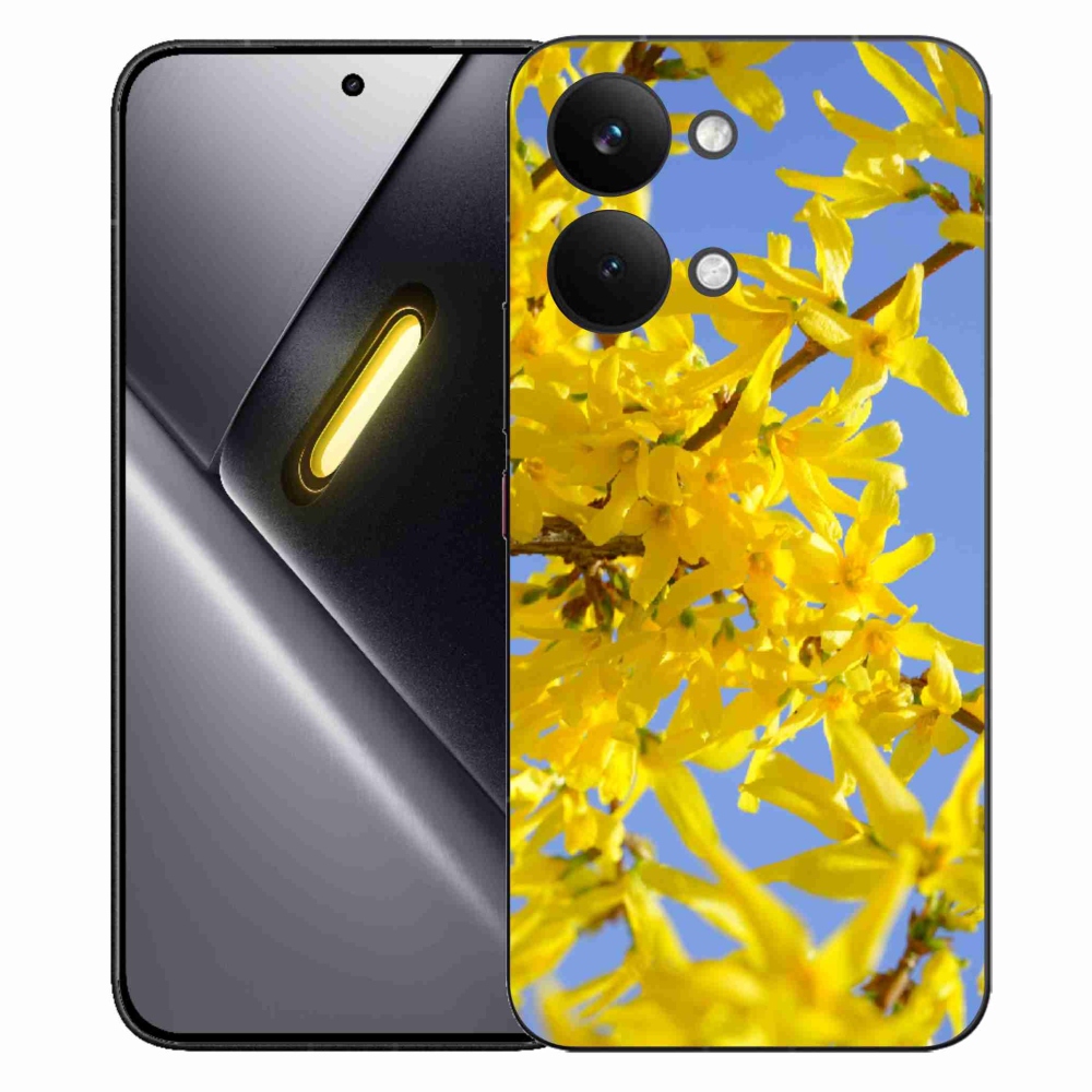 Gél borítás mmCase a Xiaomi Poco X8 Pro Max számára - sárga virágok