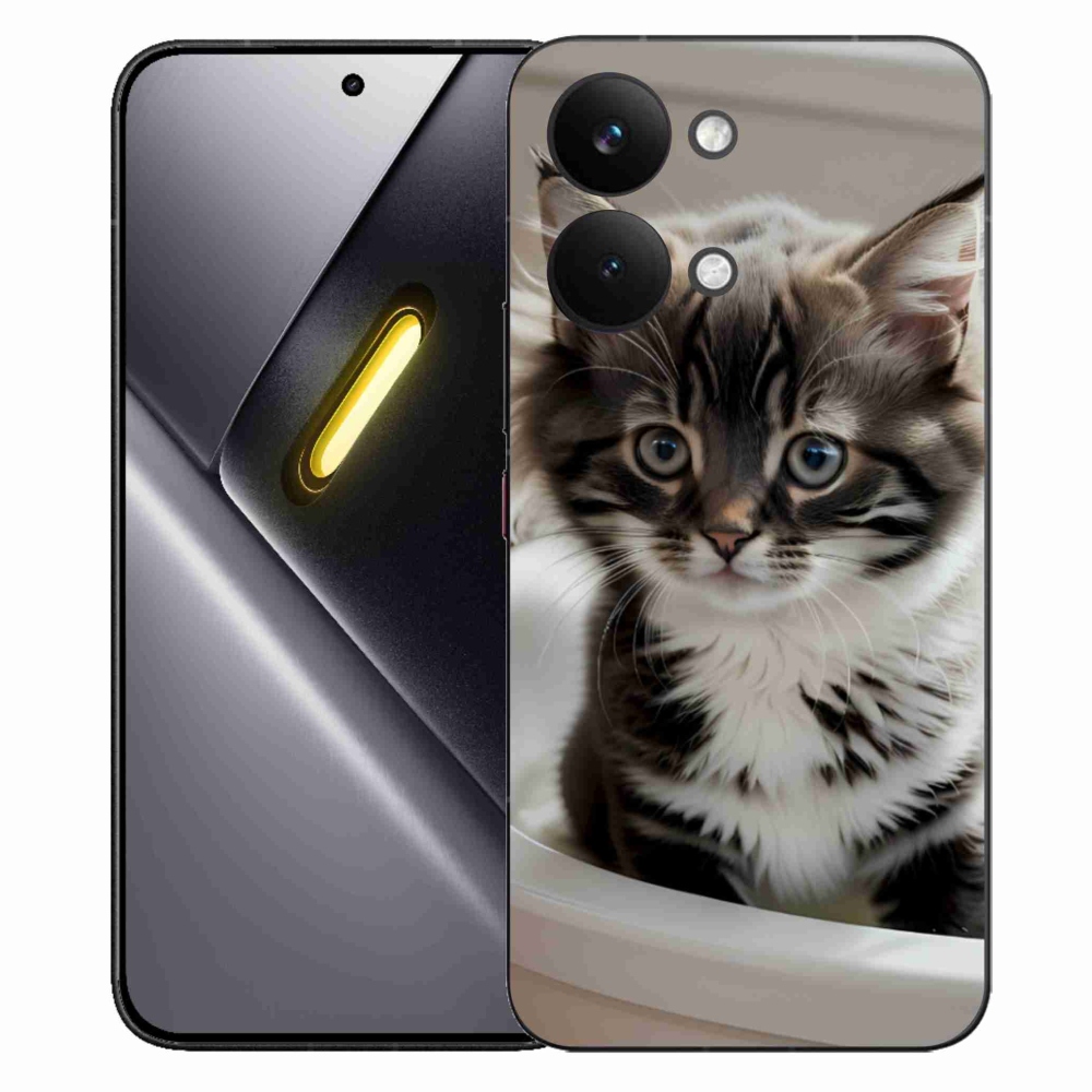 Gél borítás mmCase a Xiaomi Poco X8 Pro Max számára - kíváncsi cica