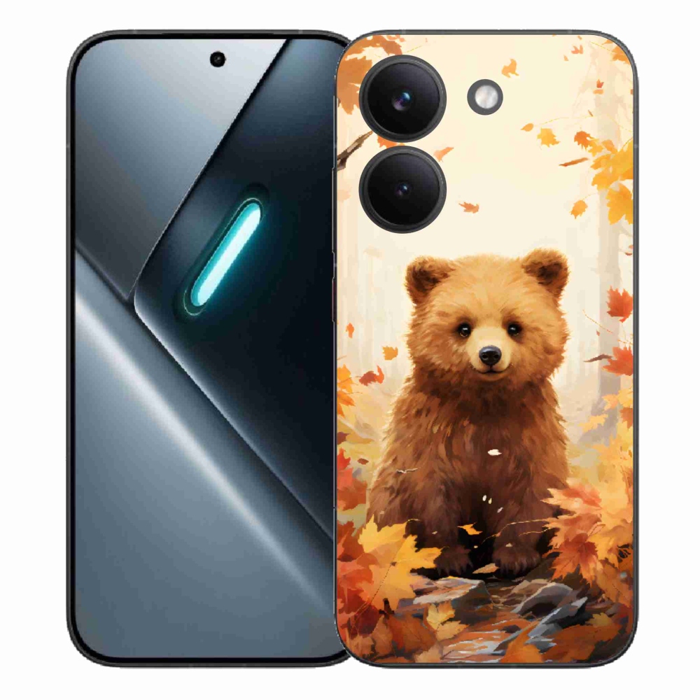 Gél borítás mmCase a Xiaomi Poco X8 Pro számára - medve az erdőben