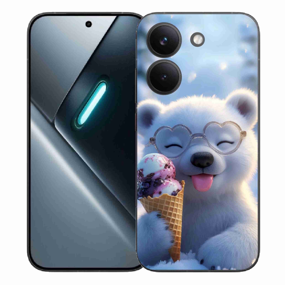 Gél borítás mmCase a Xiaomi Poco X8 Pro számára - mackó fagylalttal