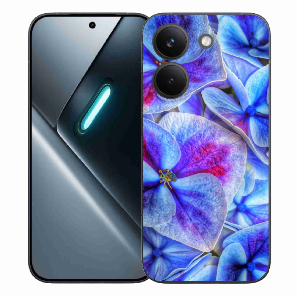 Gél borítás mmCase a Xiaomi Poco X8 Pro számára - kék virágok 1