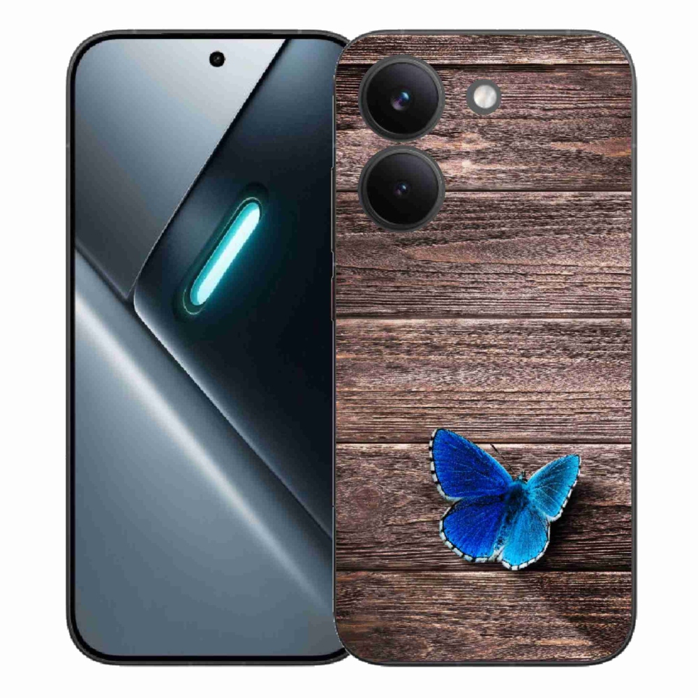 Zselés borítás mmCase a Xiaomi Poco X8 Pro számára - kék pillangó 1