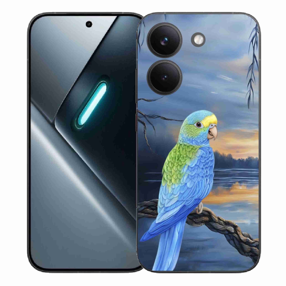 Gél borítás mmCase a Xiaomi Poco X8 Pro készülékhez - kék papagáj