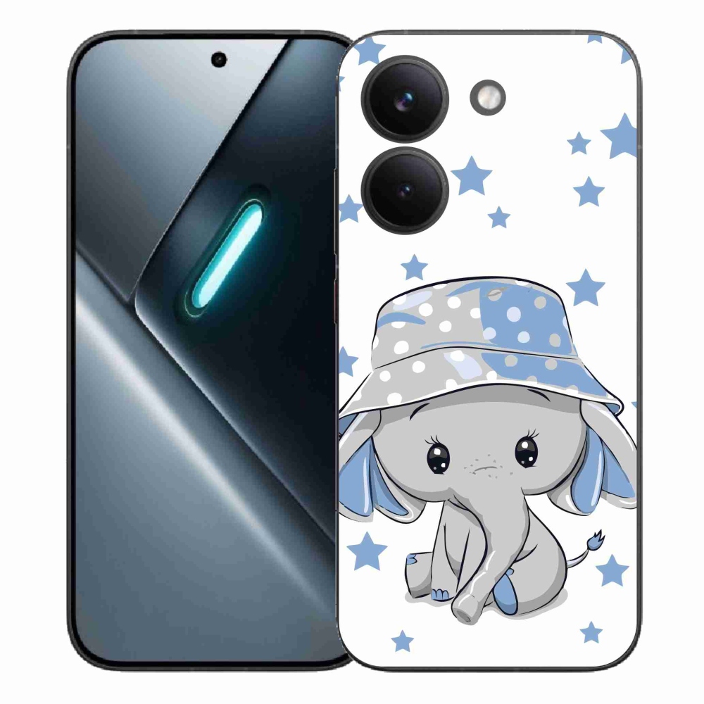 Gél borítás mmCase a Xiaomi Poco X8 Pro készülékhez - kék elefánt