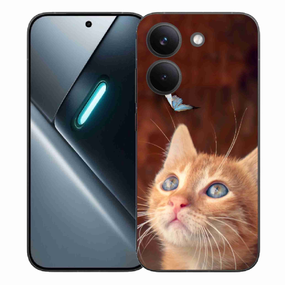 Gél borítás mmCase a Xiaomi Poco X8 Pro számára - pillangó és cica