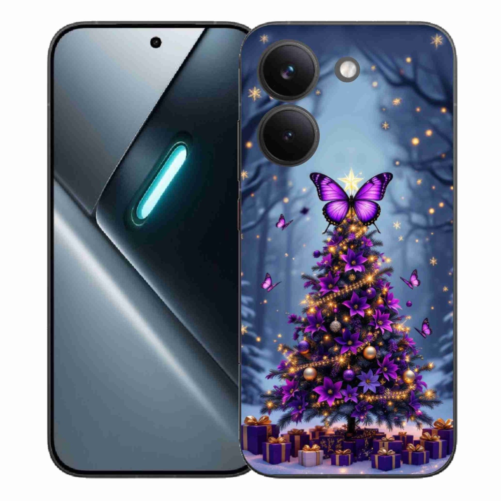 Gél borítás mmCase a Xiaomi Poco X8 Pro számára - pillangó karácsonyfa