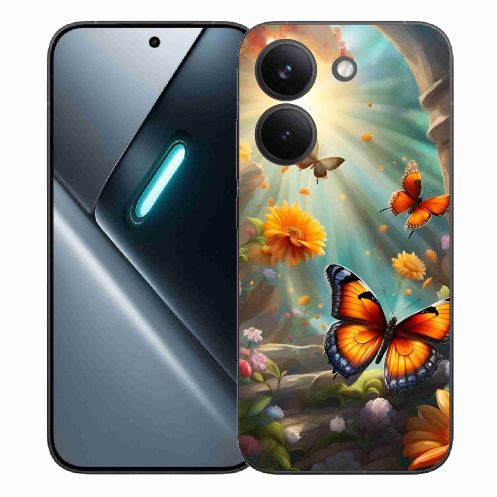 Gél borítás mmCase a Xiaomi Poco X8 Pro számára - pillangókert 2