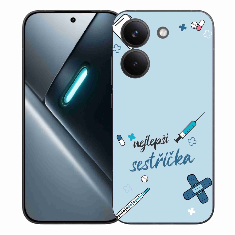 Gél borító mmCase a Xiaomi Poco X8 Pro - legjobb kishúg kék háttérrel