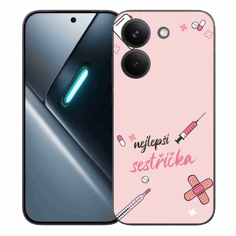 Gél borítás mmCase a Xiaomi Poco X8 Pro - legjobb kishúg rózsaszín háttérrel