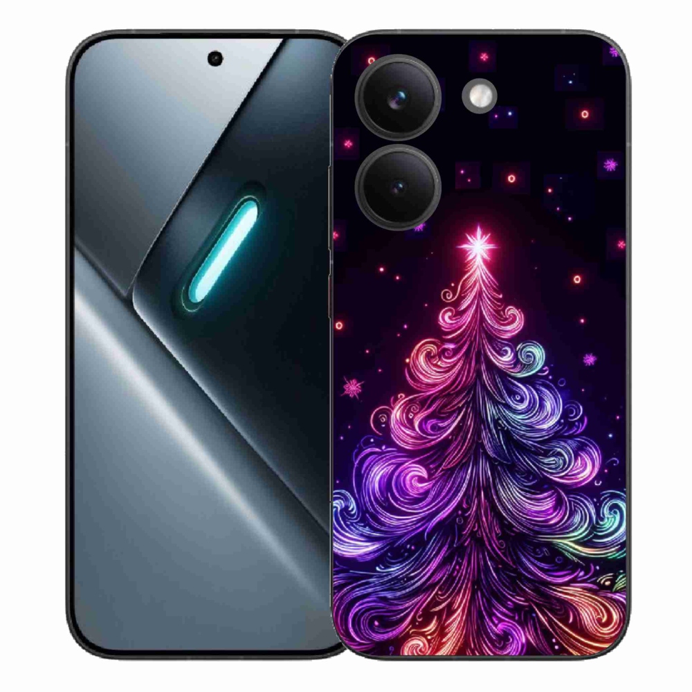 Gél borítás mmCase a Xiaomi Poco X8 Pro számára - neon karácsonyfa 1