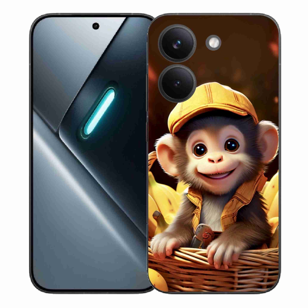 Gél borítás mmCase a Xiaomi Poco X8 Pro számára - majom a kosárban